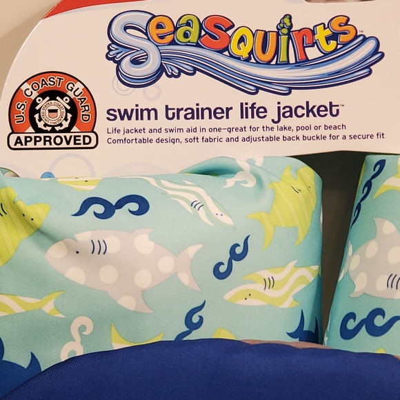 New Swimways Seasquirts Swim Trainer Blue Shark 30-50 lbs - Picture 9 of 9